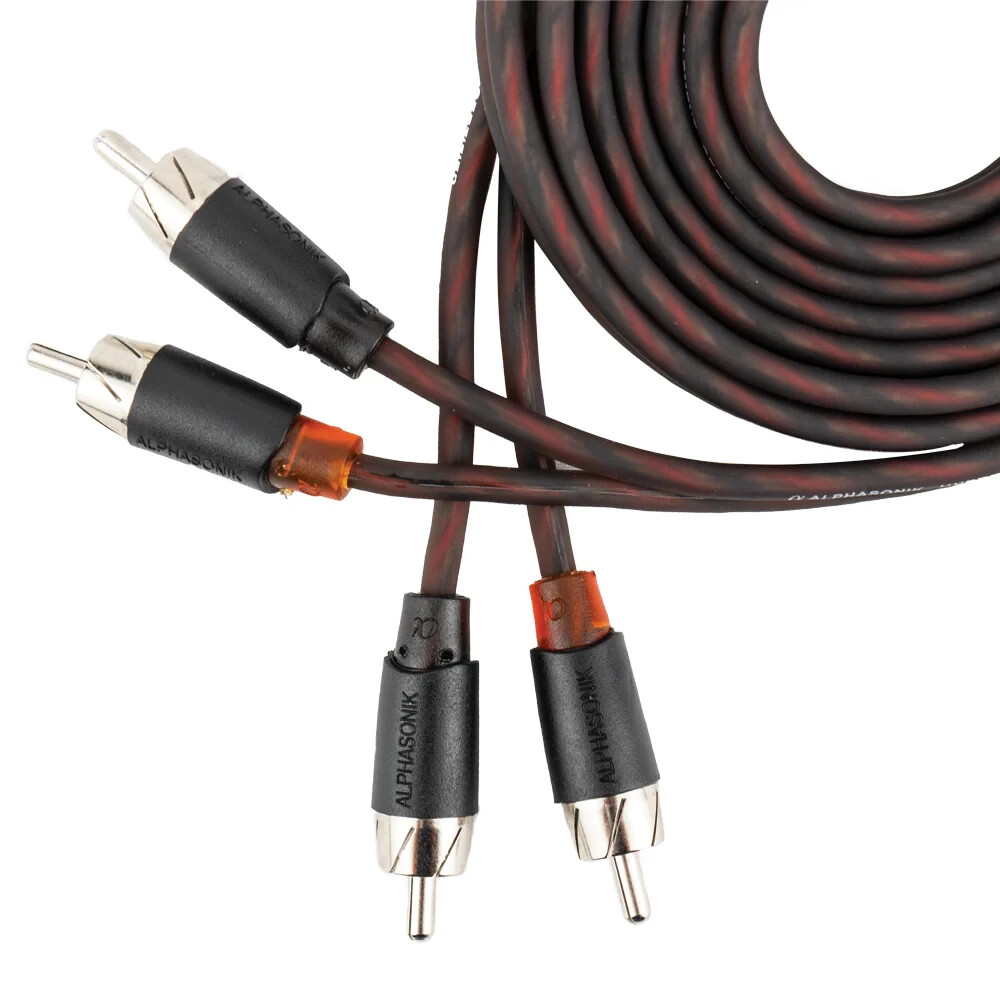 ALPHASONIK 3 FT RCA CABLE 2 CHANNEL HYPER FLEX INTERCONNECT AUDIO WIRE FLEX-R3