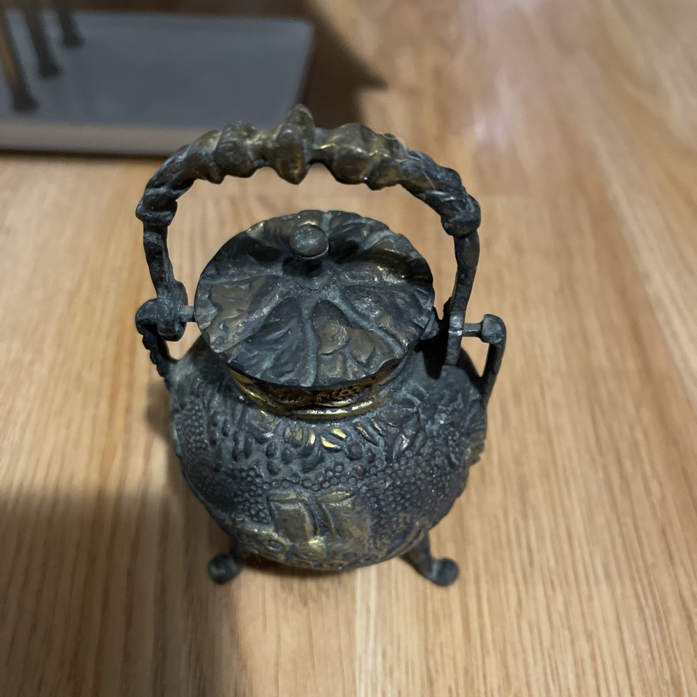 Antique Orientalist Brass Incense Burner