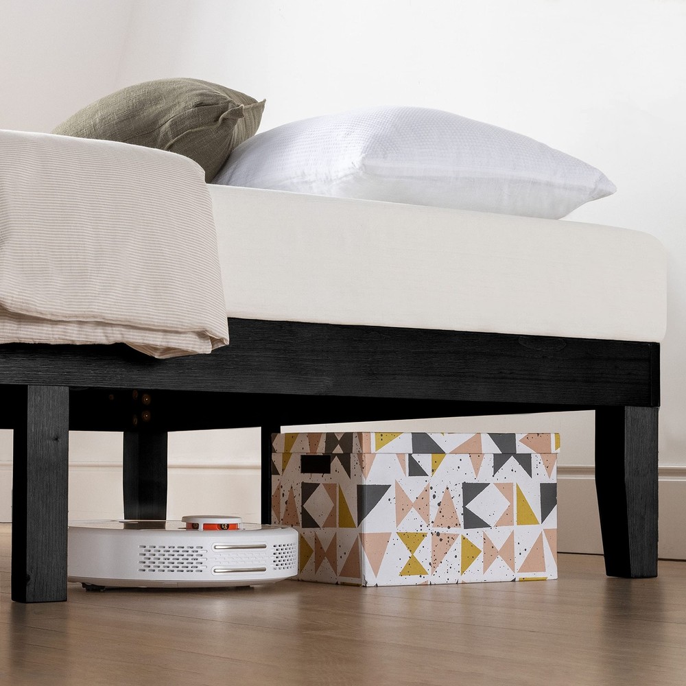 Sleep Better on Solid Wood - Mellow Queen Platform Bed Black