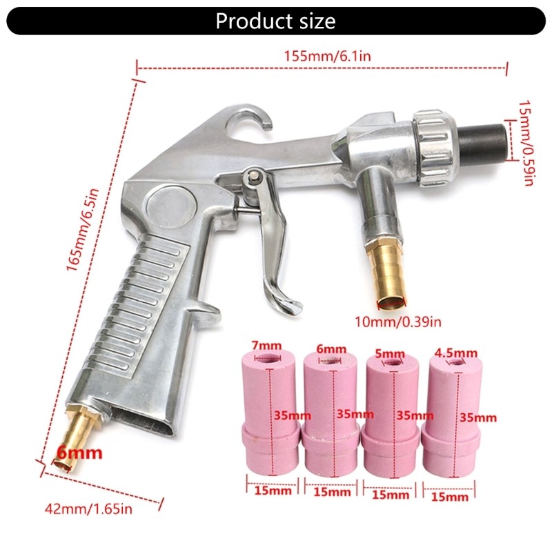 Sand Blasters Guns Kit Sandblasting Sandblasters Feed Blast Guns Kit for