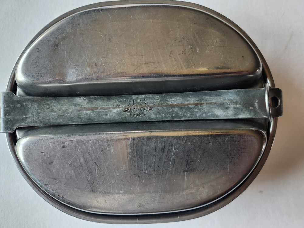 Mess Kit WWII Era M.A. & Co. 1945 With Knife Fork Spoon