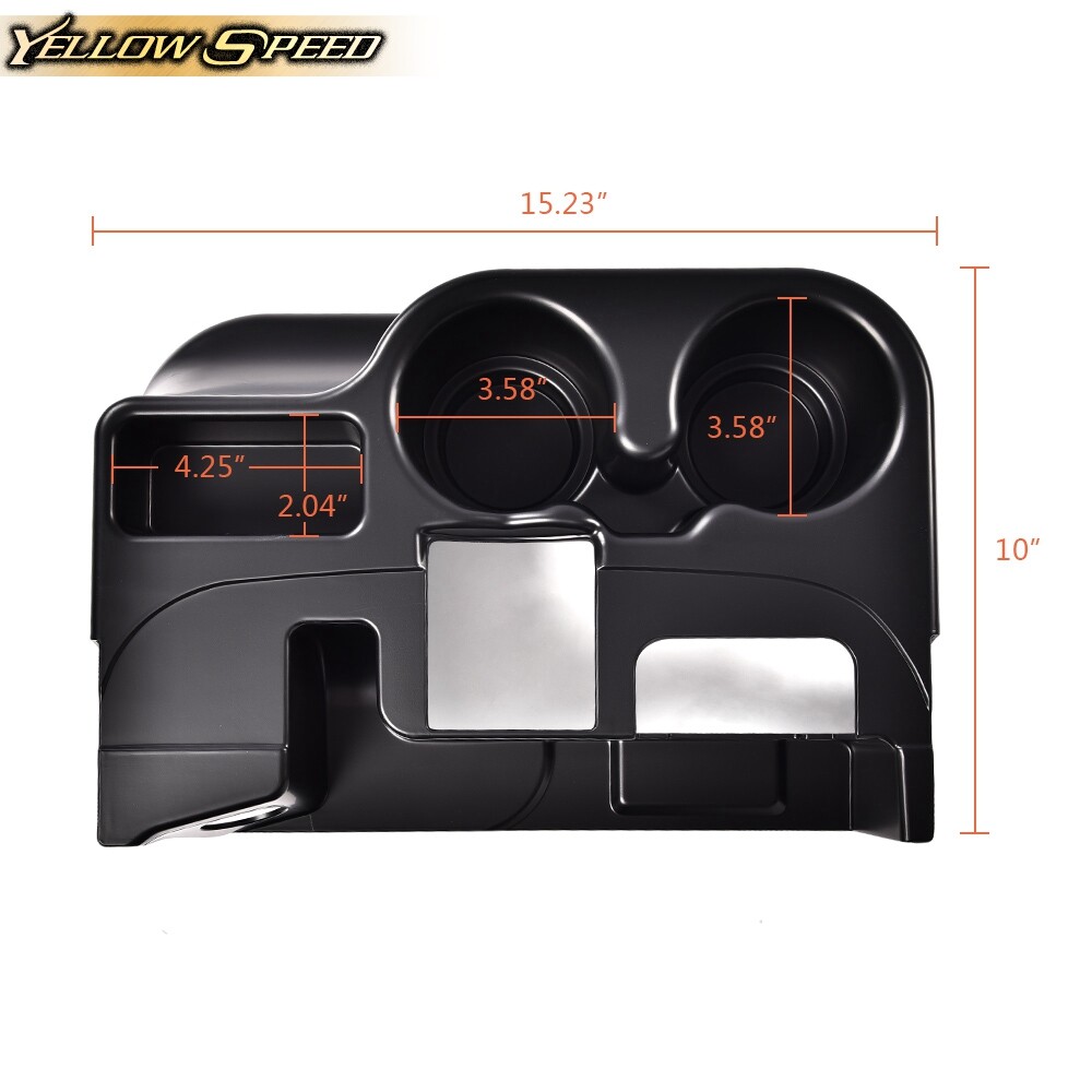 Fit For 2003-2012 Dodge Ram 1500 2500 3500 Center Console Cup Holder Matte Black
