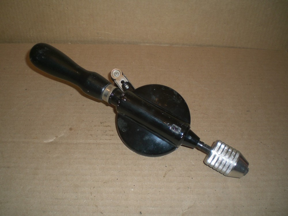 Vintage Stanley Bell System B Hand Crank Drill Egg Beater