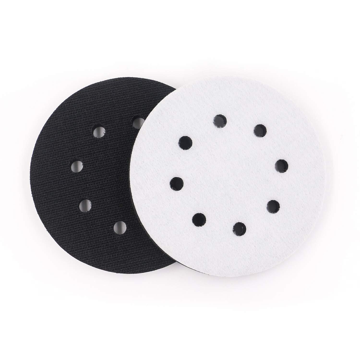 5 Pack 5 Inch Soft Sponge Interface Pad for Sanding Pad Hook&Loop Sanding Discs