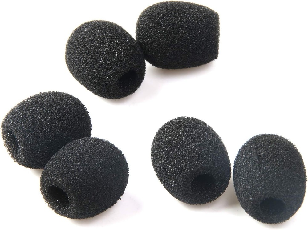 AUGSUN 18Pcs Lapel Microphone Clips Replacement Kit, 6Pcs Lavalier Mic black