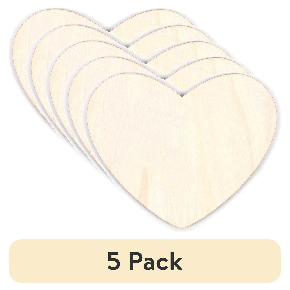 Wooden Heart Shape Craft Pieces