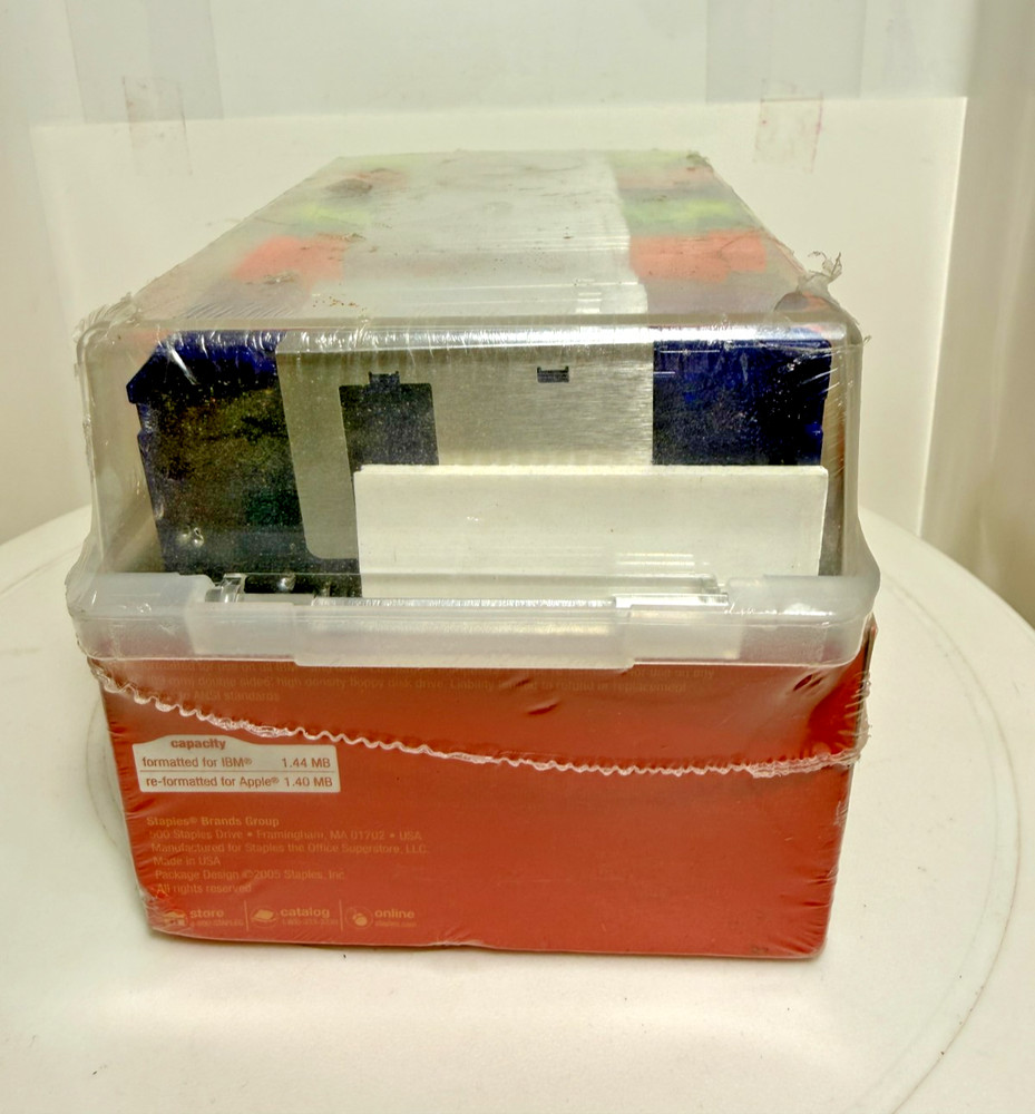 40-Pack Staples IBM Formatted 1.44MB 3.5" Diskettes Double Sided High Density