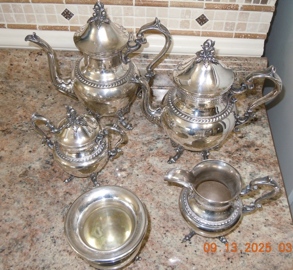 VINTAGE COFFEE AND TEA SET WITH CROWN AND MARKS