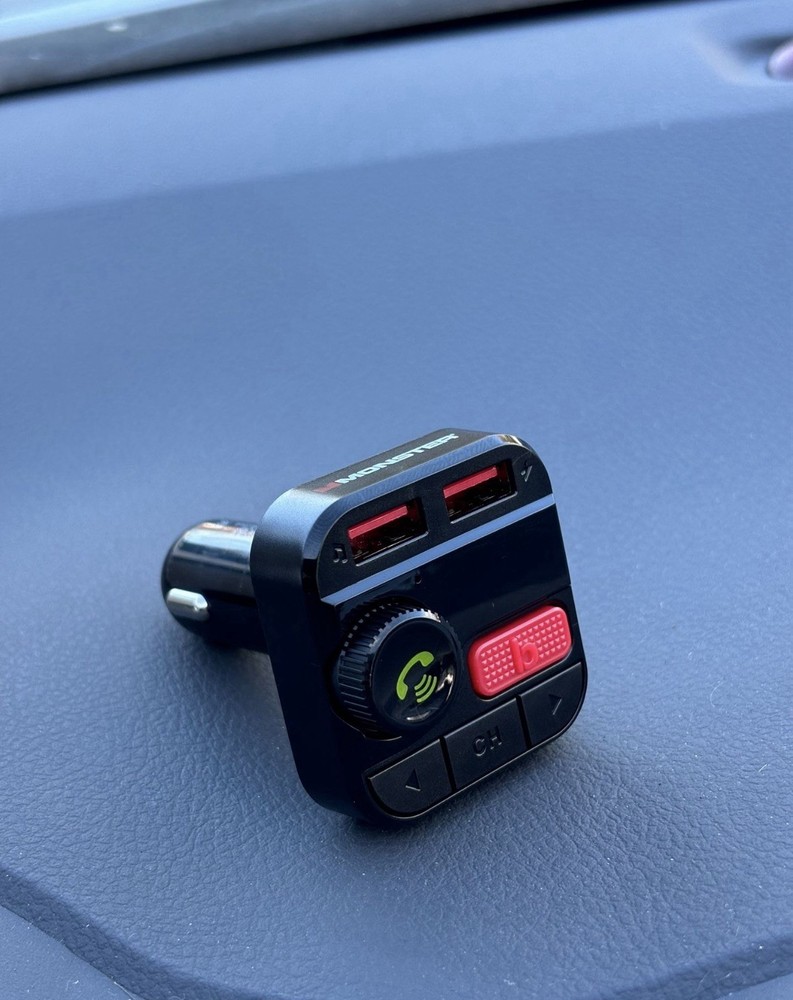 Monster Bluetooth FM Transmitter for Car Cigarette Lighter, Bass Boost, Track...