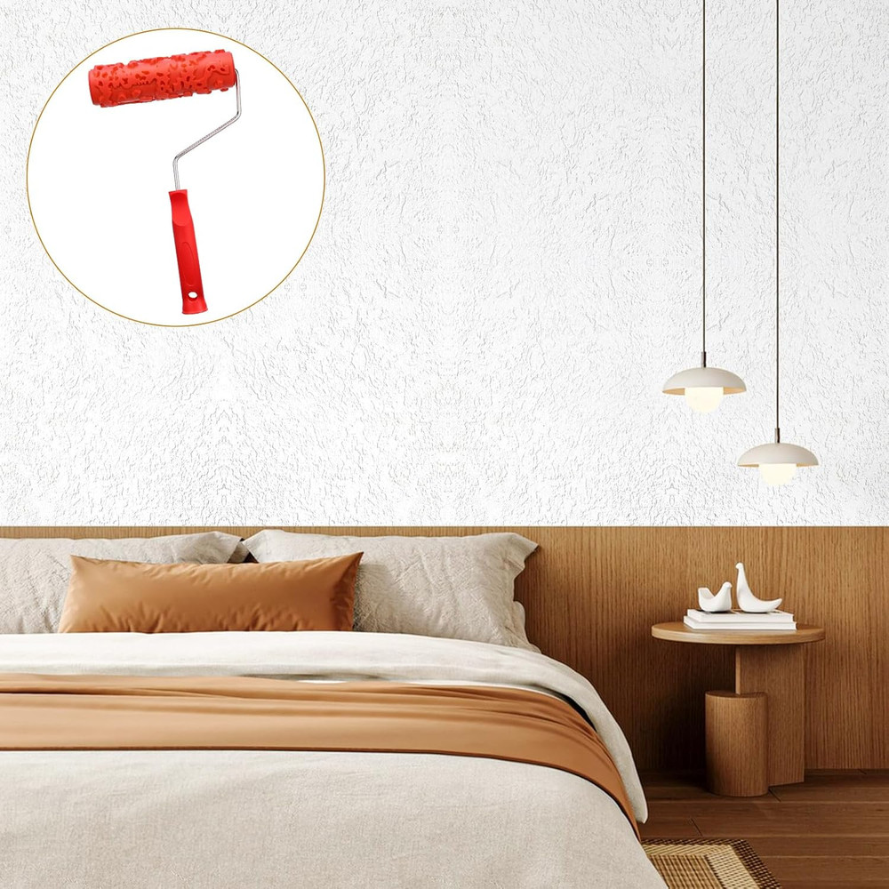 2 Pcs Texture Roller 7'' Drywall Texture Roller Decoration Textured Paint Roller