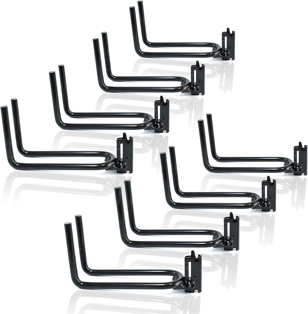 8-Pack E-Track Heavy Duty Shovel/Tool Hanger, E Track Hooks for Tools, Rakes, Sp