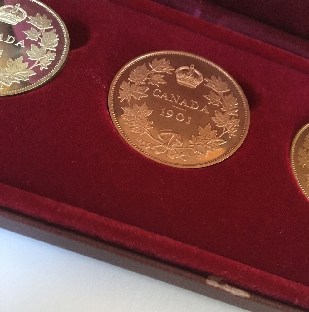 1901 Canada – Edward VII – Proof-Like Retro Pattern Coins – Original Case