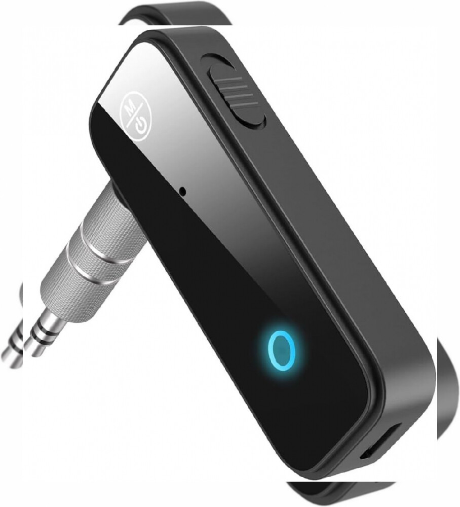 Bluetooth Aux Adapter for Car, Receiver 2 in 1 Black