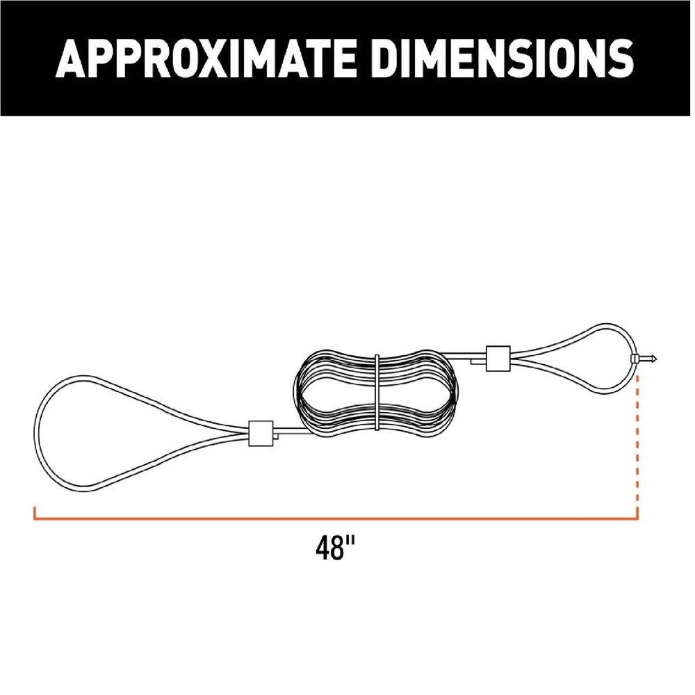 Curt 52020 Replacement Lanyard; 48"; w/ Hi-Temp Nylon Pull Pin