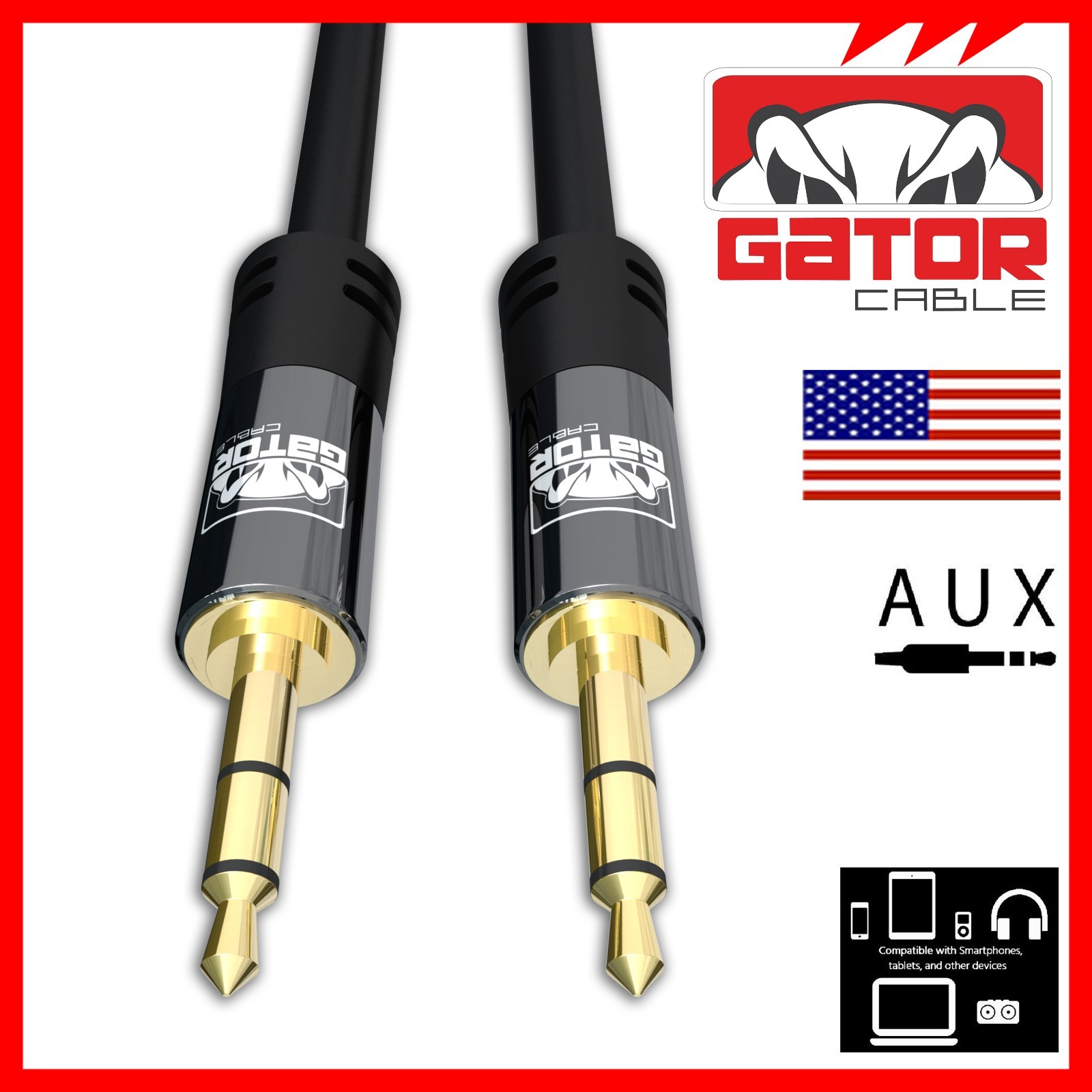 AUX 3.5mm Audio Cable Cord Male to Male For Phone iPhone Samsung LG Earphones