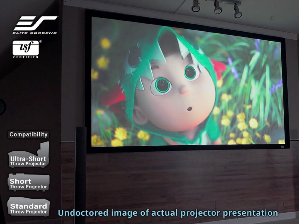 Elite Screens Sable Frame 2, 100-Inch Fixed Frame Projector Screen, 16:9 8K/4...