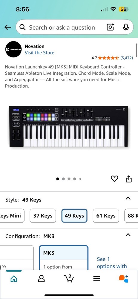 Novation Launchkey 49 MK3 Keyboard - New In Open Box