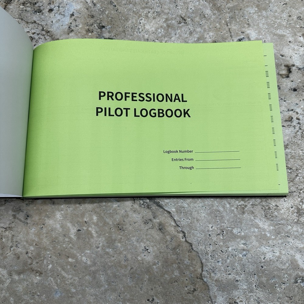 Professional Pilot Logbook for All Pilots