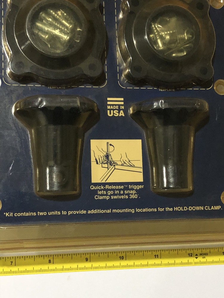 Vise-Grip Quick-Grip Hold Down Bench Clamp Set USA 2 Extra Mounting Hold Downs