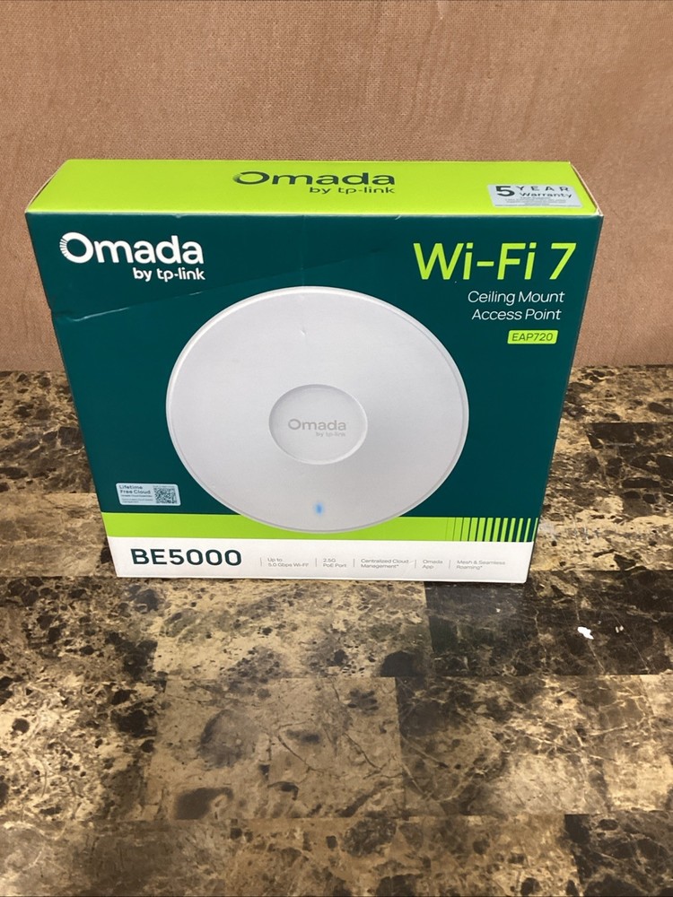 TP-Link Omada BE5000 Ceiling Mount Wi-Fi 7 Access Point (EAP720) NIB