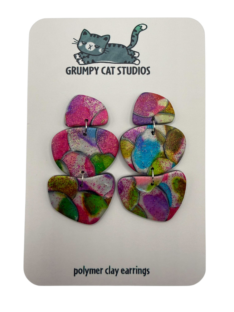 Handmade Polymer Clay Dangle Earrings