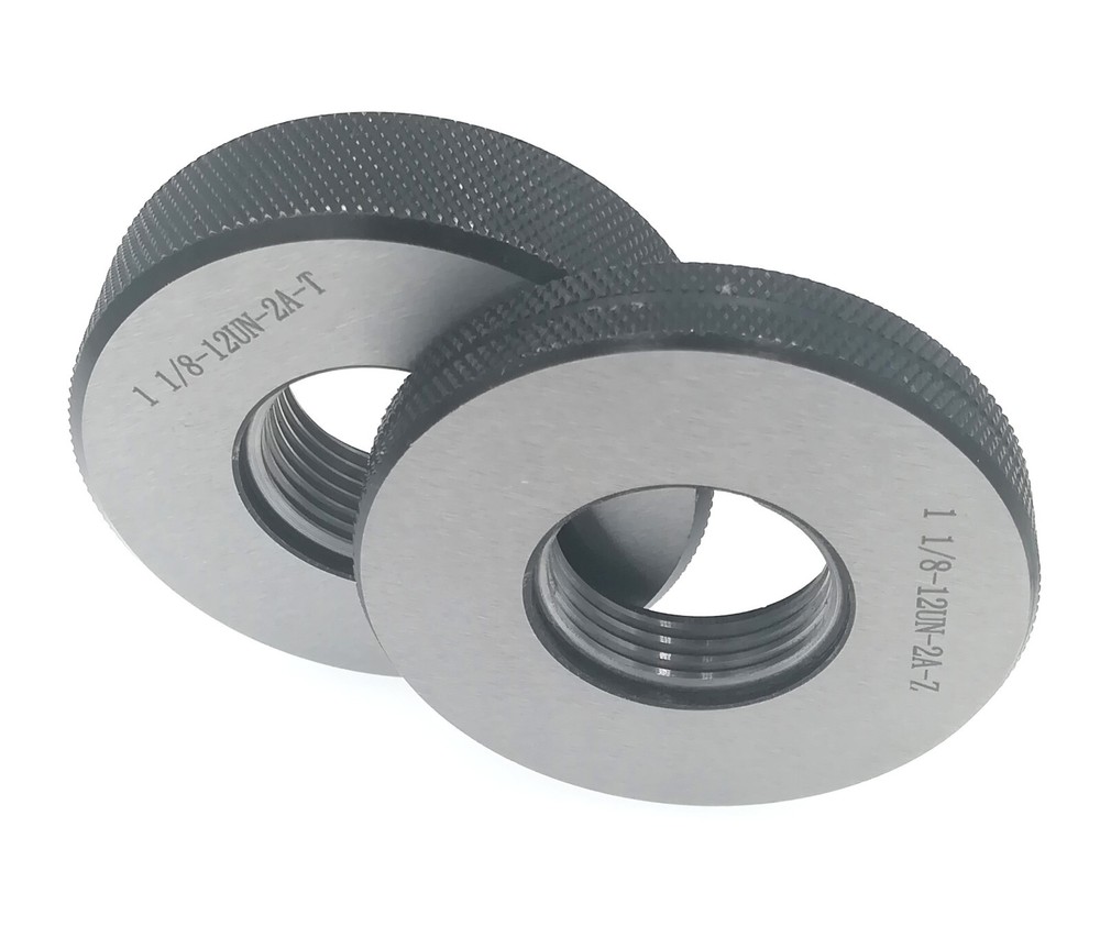 Thread Ring Gage 1" 1/8-12 UN 2A Thread Ring Gauge GO NOGO 1 Set