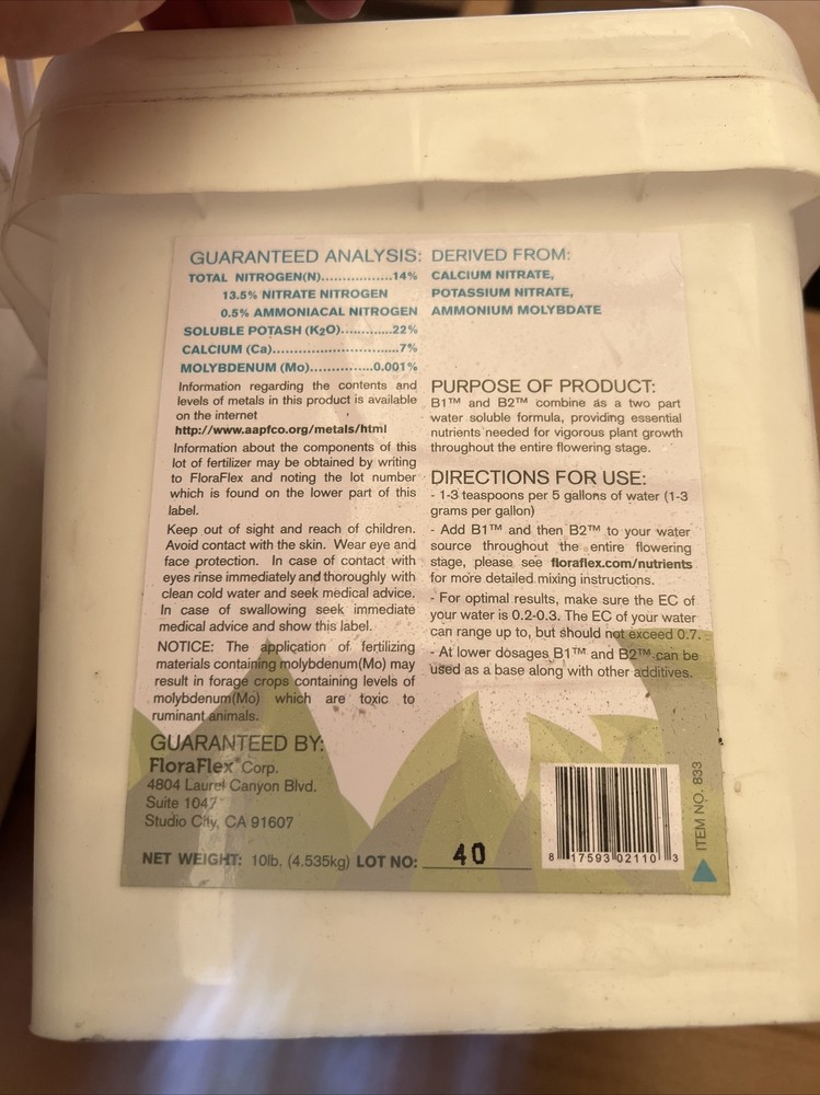 Floraflex Nutrients COMBO NUTRIENTS | BLOOM B1™ | B2™ 10 Lb Each