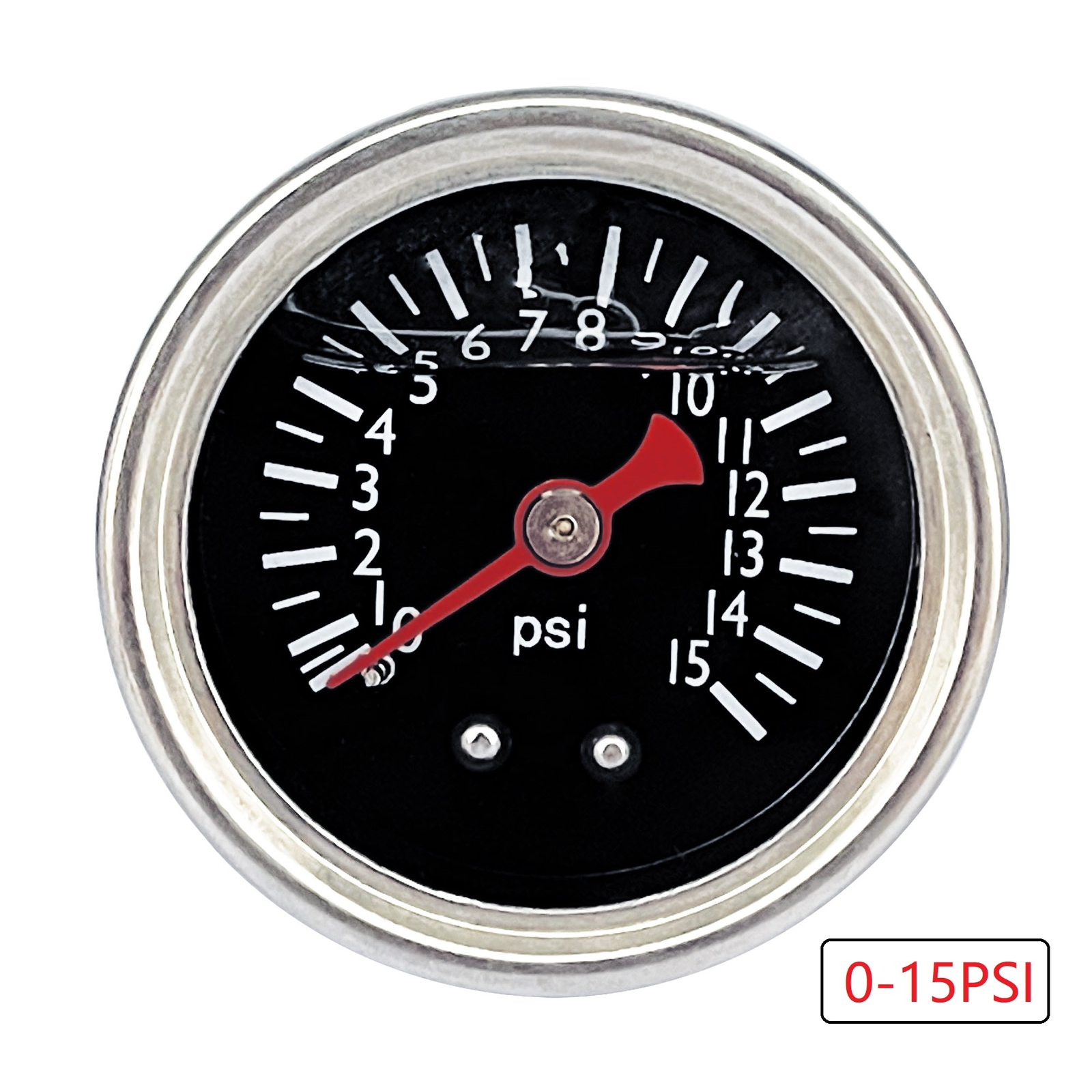 1.5" Dial Universal Fuel Pressure Gauge Liquid 0-15psi Pressure Gauge 1/8" NPT