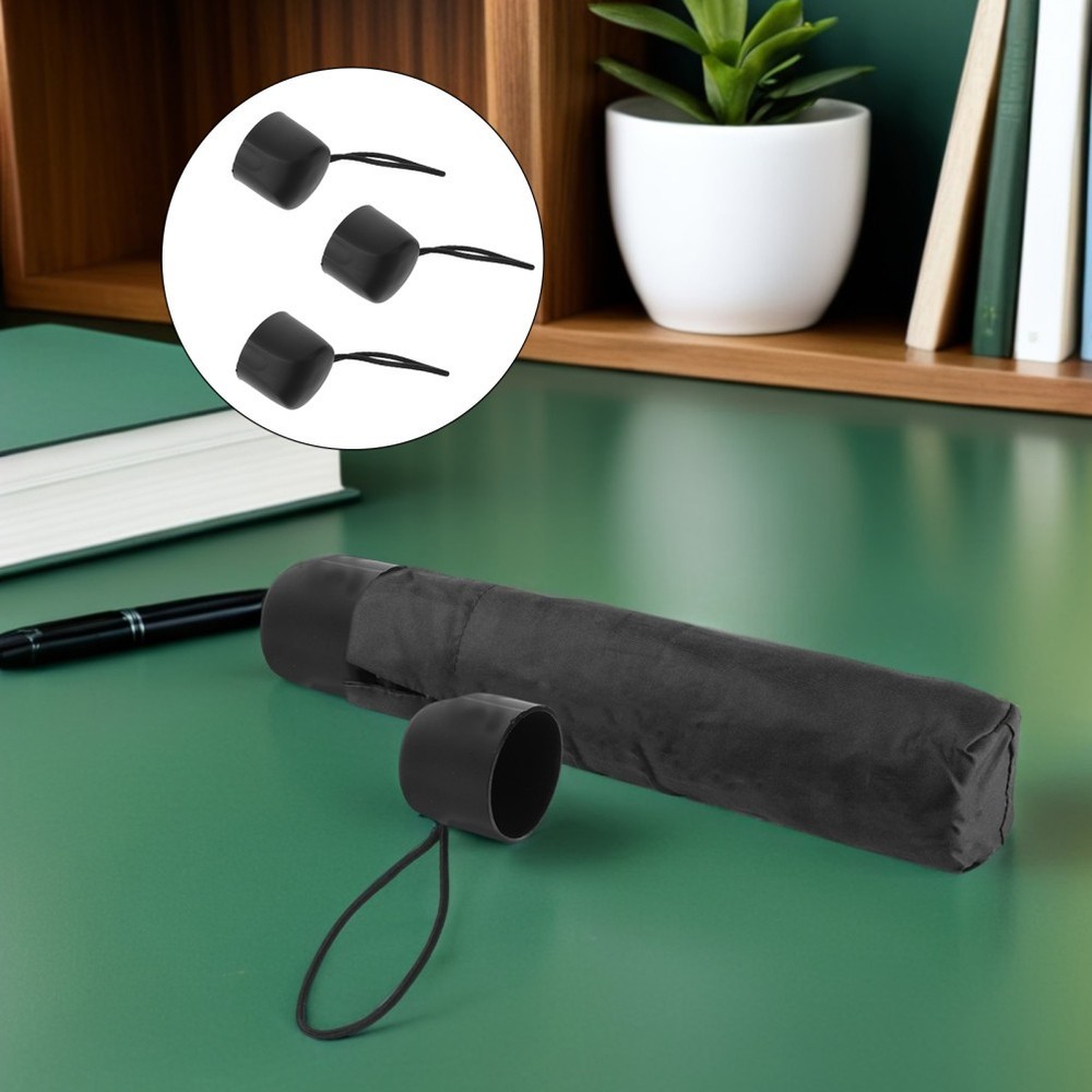 3 PCS Universal Umbrella Handle Black Replacement Grip with Strap
