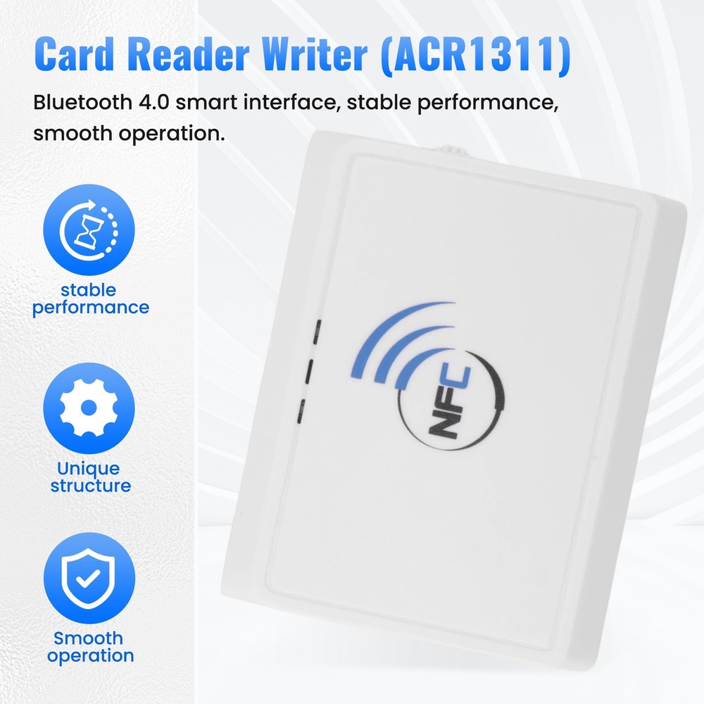 Contactless 13.56MHz NFC Reader Bluetooth Android RFID Mobile Card Reader3327