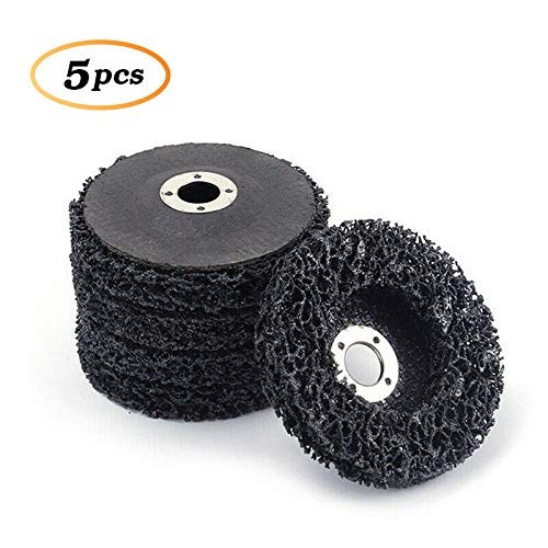 4" x 16mm Poly Strip Discs Stripping Wheel for Angle Grinder 5 PACK-BLACK