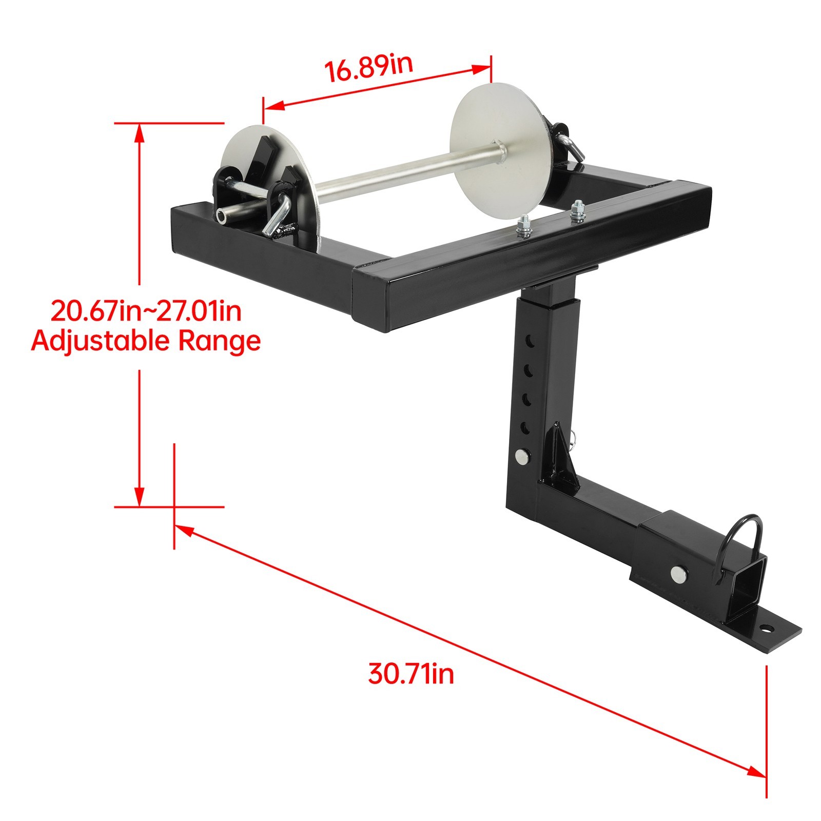 Barbed Wire Unroller Bolt-On ATV Adaptor with 2" Receiver Hitch For Fencing