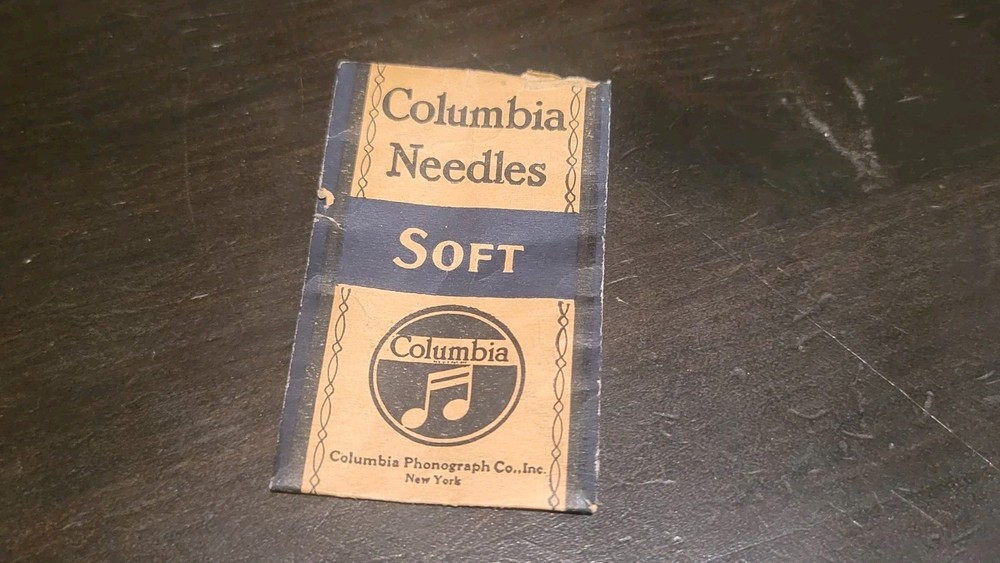 Gramophone phonograph needle Packet Columbia Soft - Empty