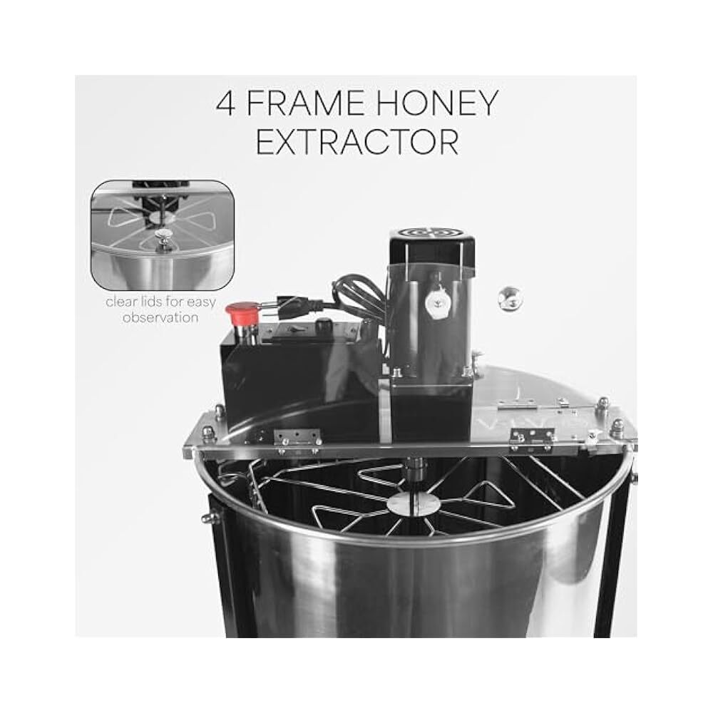 Electric Honey Extractor 8 Frame, Stainless Steel Drum, Easy Processing