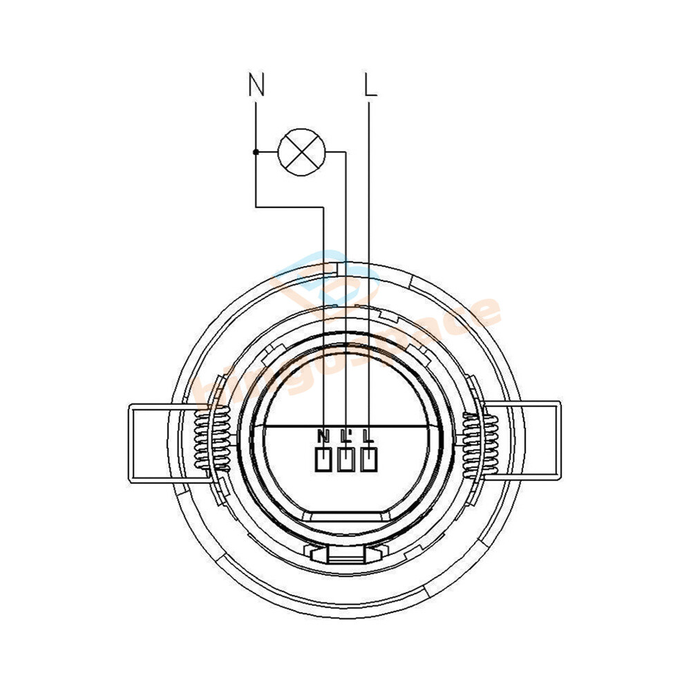AC220-240V PIR Motion Sensor Detection Embedded Rotary Sensor 360° Motion Sensor