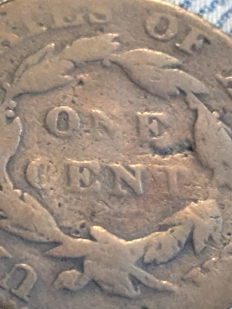 1827 CORONET HEAD LARGE CENT (B)