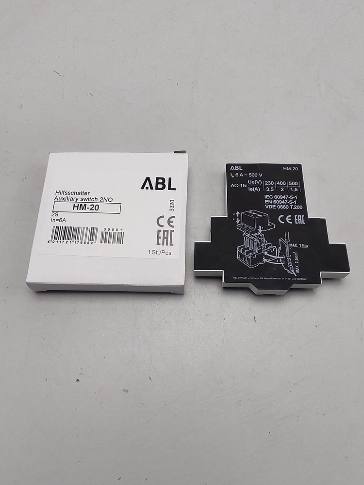 10 x ABL HM-20 auxiliary switch auxiliary switch 2NO