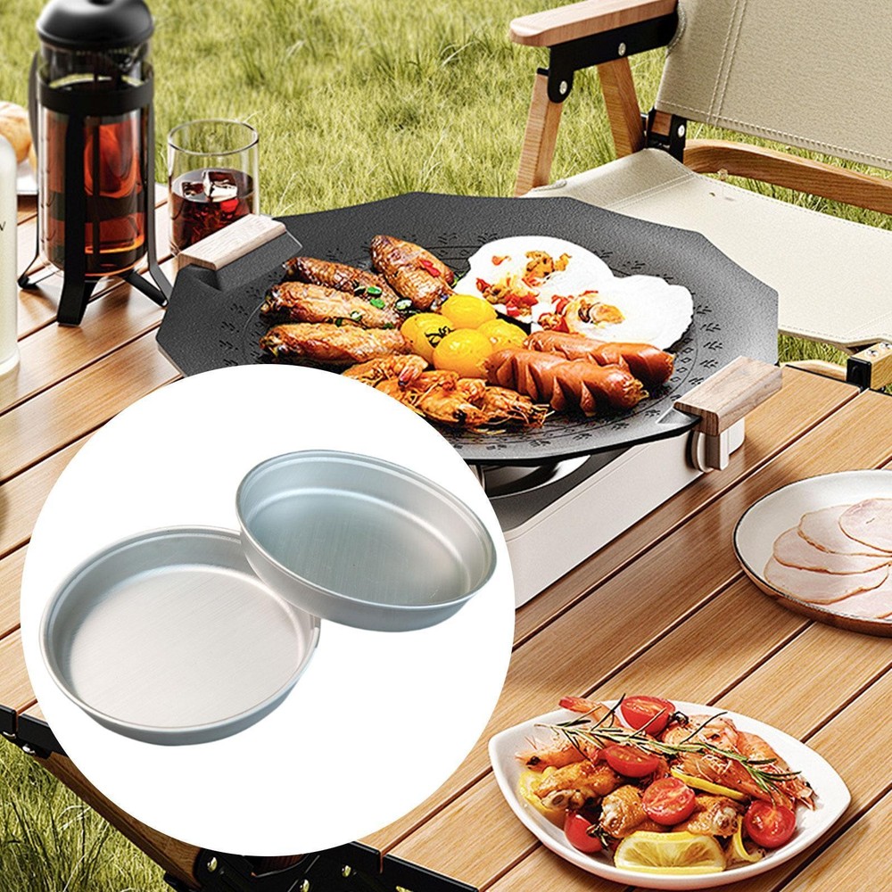 2Pcs Camping Plates Dinnerware Convenient Food Container Lightweight Dinner