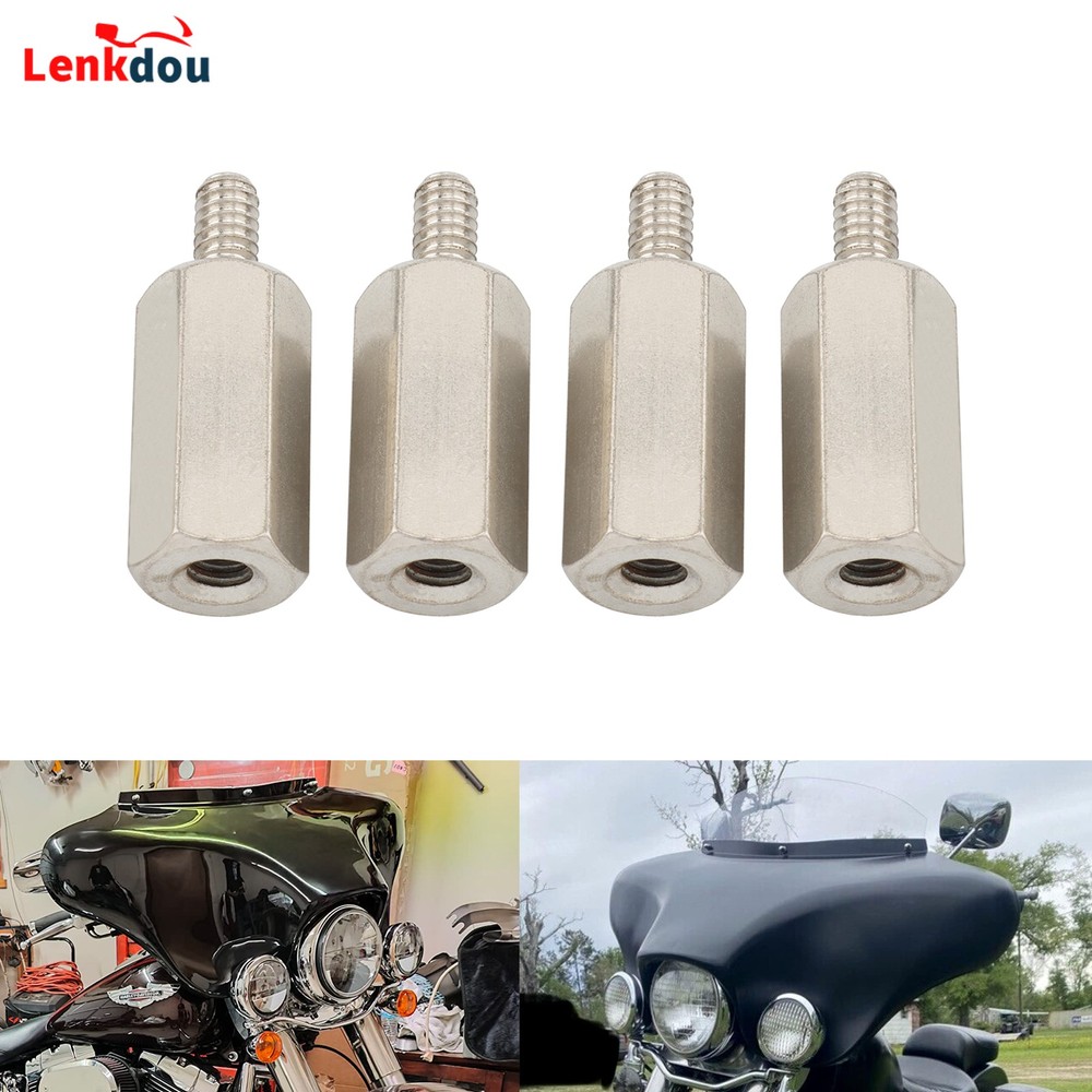 For Harley Touring Models 4pcs Batwing Extension Nut Standoff Stud Outer Fairing