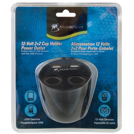 Mobile Spec MSCUP22USB Power Outlet Adapter 12 V, Socket