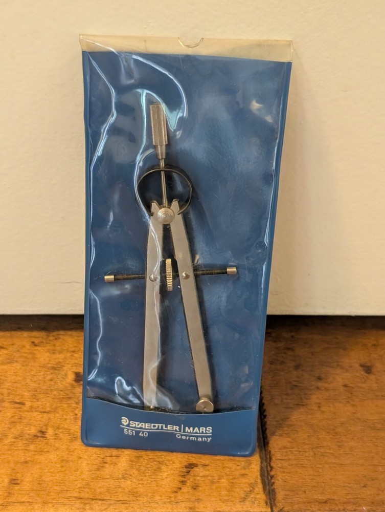 VTG Staedtler Mars 6" MasterBow Compass Model 551 40 WP Made in Germany Drafting