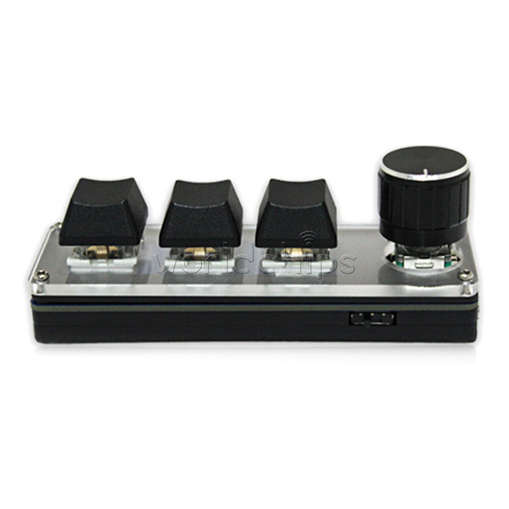 Type-c Programming Custom Knob Keyboard RGB 3 Key Copy Paste Mini Button + Cable