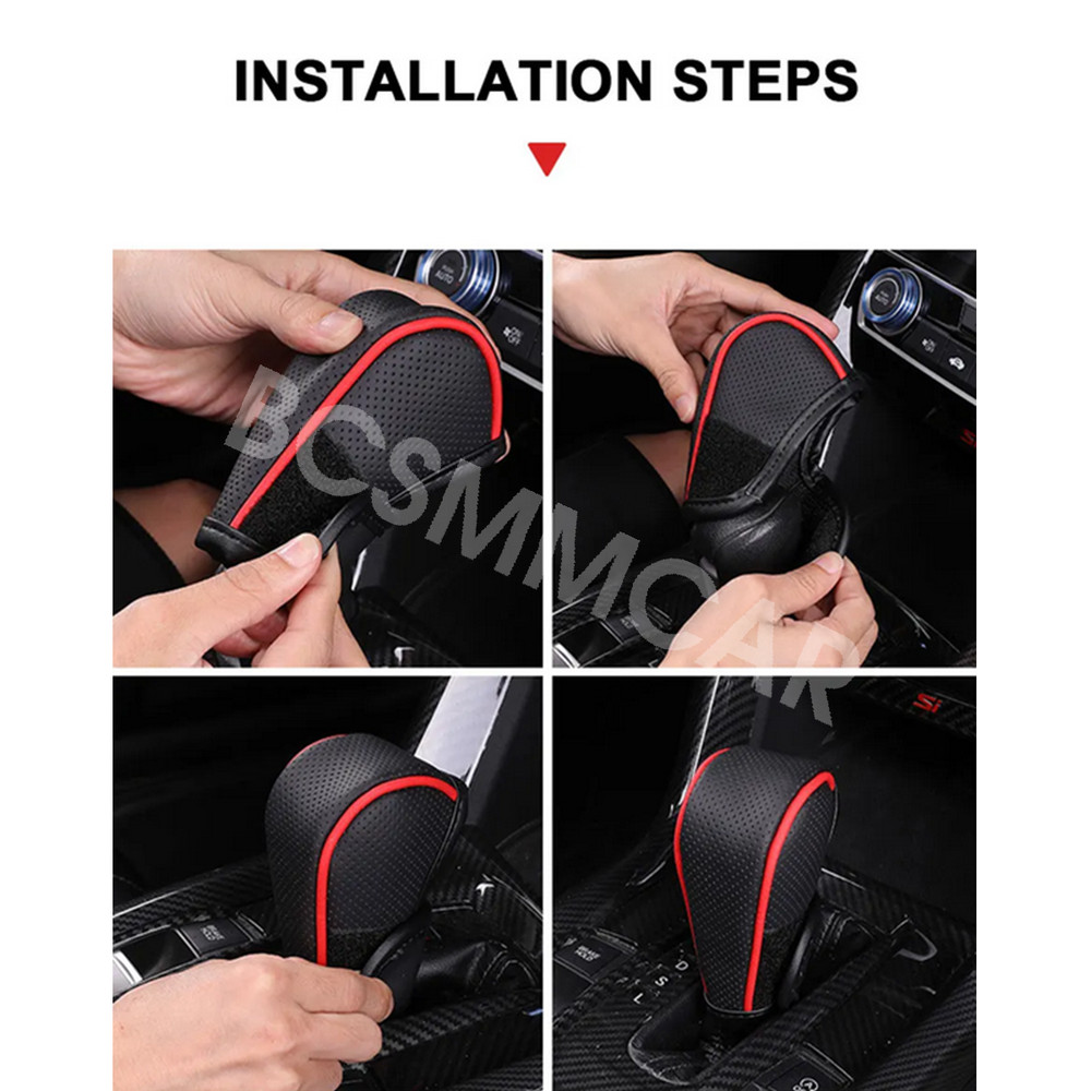 Car Shift Knob Covers Gear Shift Leather Gear Sleeve Protector Auto Accessories