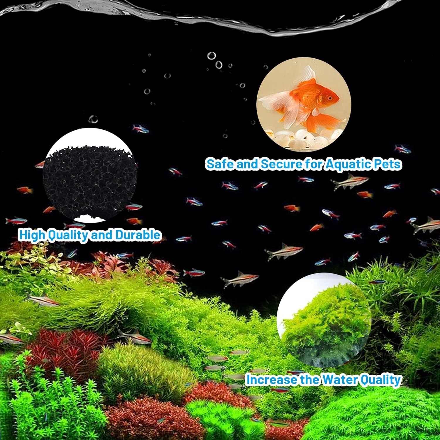 8 Pack Replacement Filter Sponges Compatible with Kulife Aquarium Filters, 2...