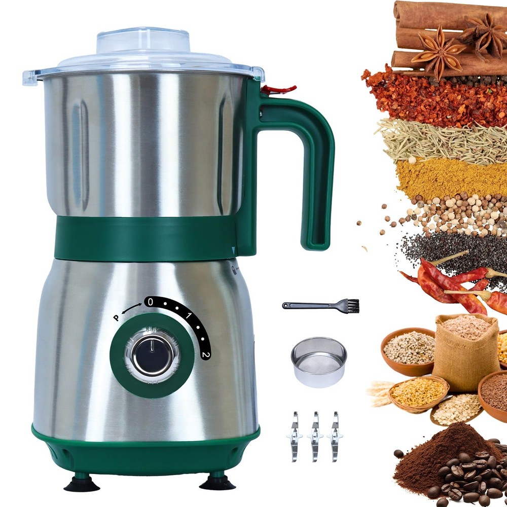 Versatile Kitchen Grinder | 500W Electric Mill | Grinds Spices, Nuts, Grains,