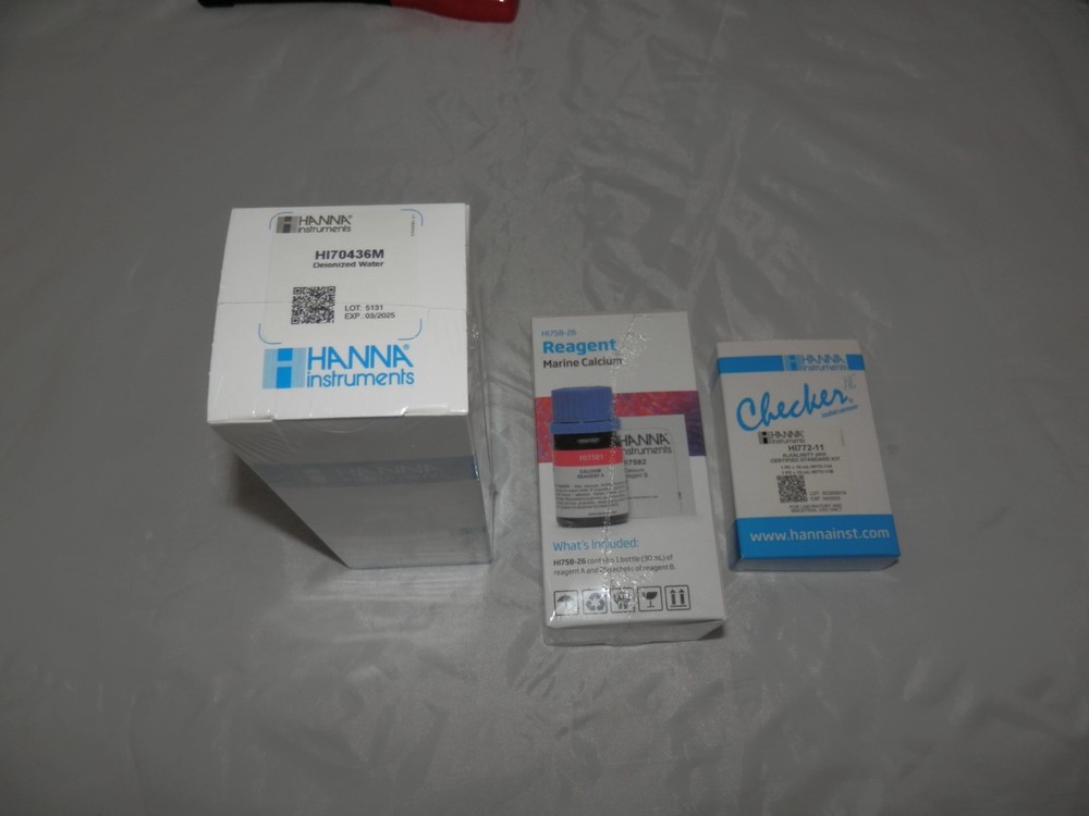 Hanna Instruments pH Checker Tester + Solutions, Marine Calcium, Alkalinity Kit