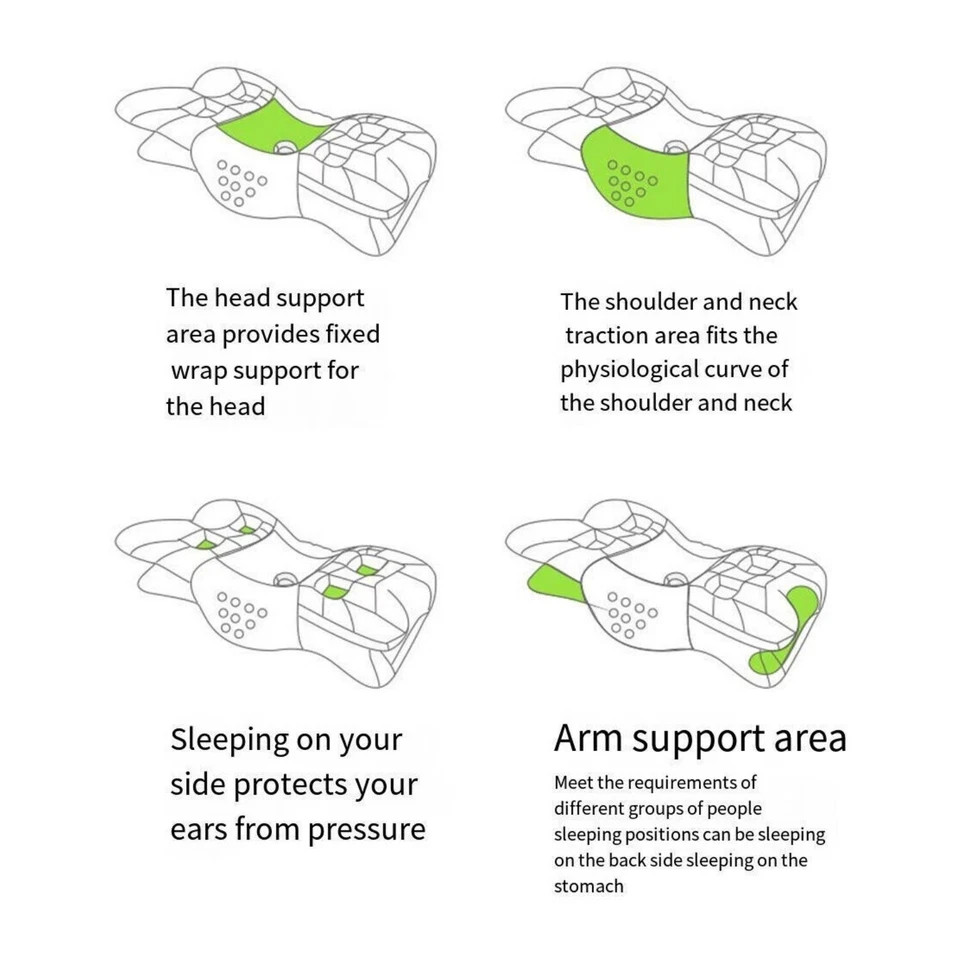 MEMORY FOAM SUPPORT PILLOW (gray & white)