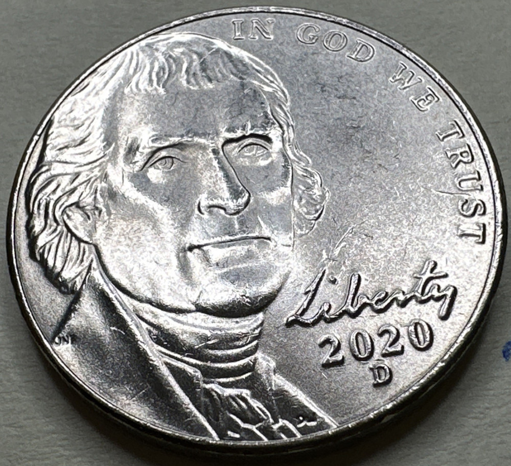 2020 D JEFFERSON NICKEL • 5C 1829X