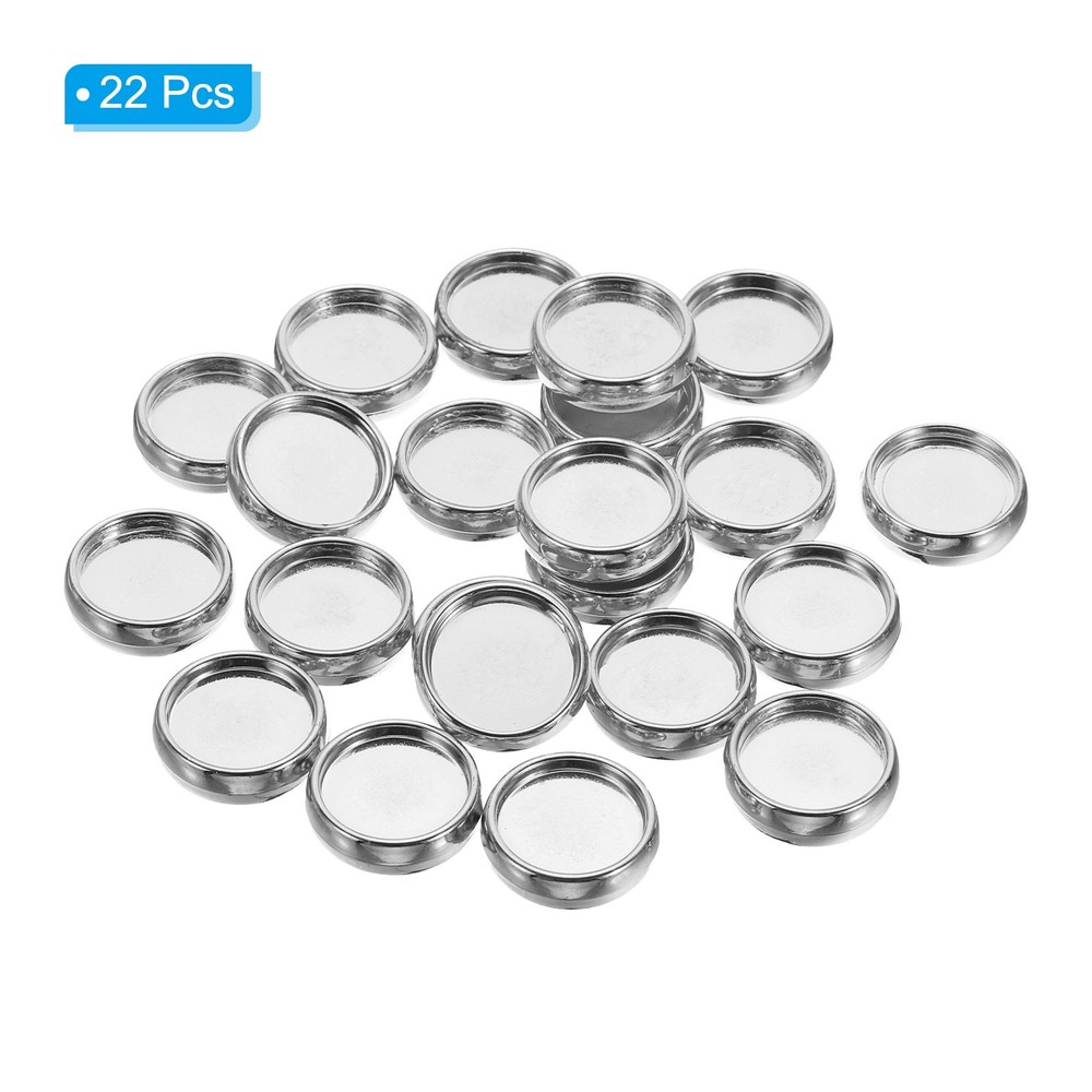 22PCS 19mm Book Binding Discs Discbound Expansion Discs Plating Round Silver