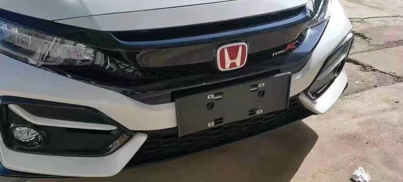 Red H Emblem Front Rear Steering Badge 3PC Fit For 2016-21 CIVIC HATCHBACK